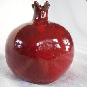 Ceramic Glazed Pomegranate Decoration Piece ~ made in Israel NWT